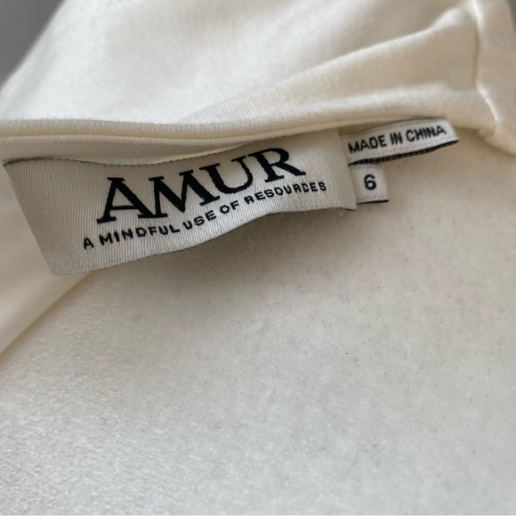 AMUR White Beba Buttoned Dress Size 6 - Picture 2 of 7